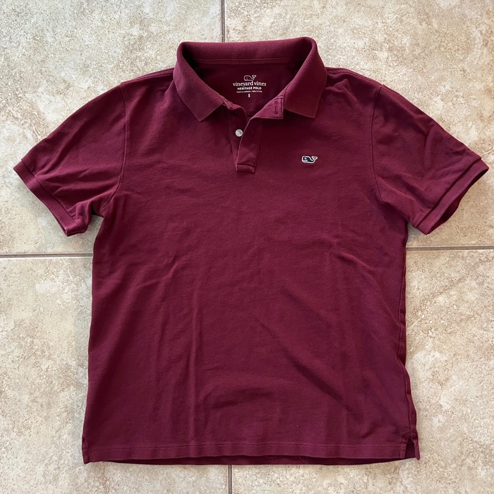Vineyard Vines Red Polo Shirt Classic Design